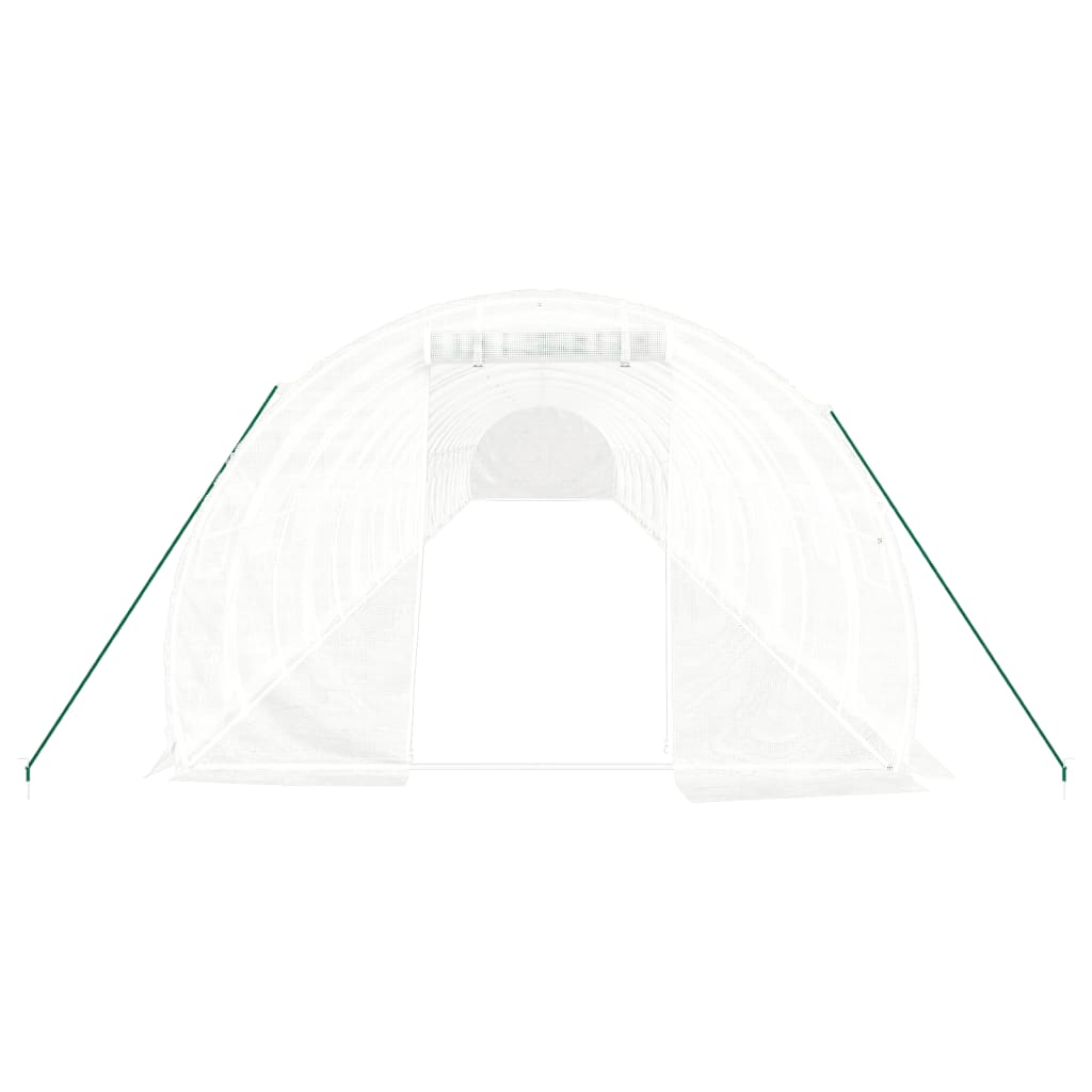 Serra con Telaio in Acciaio Bianco 60 mÂ² 20x3x2 m