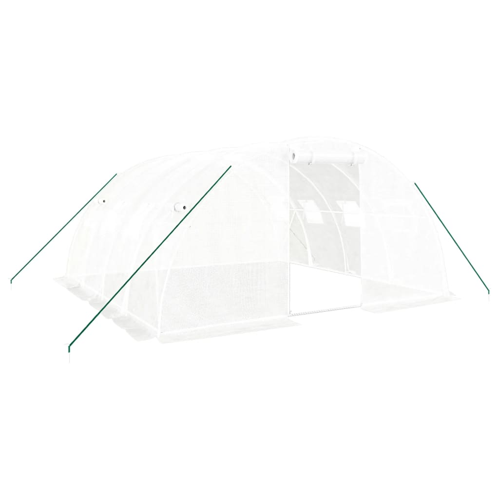 Serra con Telaio in Acciaio Bianco 16 mÃ‚Â² 4x4x2 m