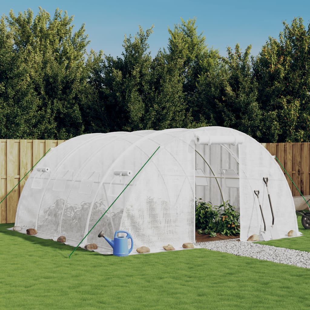 Serra con Telaio in Acciaio Bianco 16 mÃ‚Â² 4x4x2 m