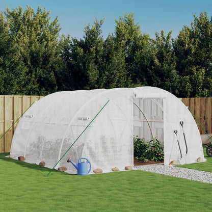 Serra con Telaio in Acciaio Bianco 16 mÃ‚Â² 4x4x2 m