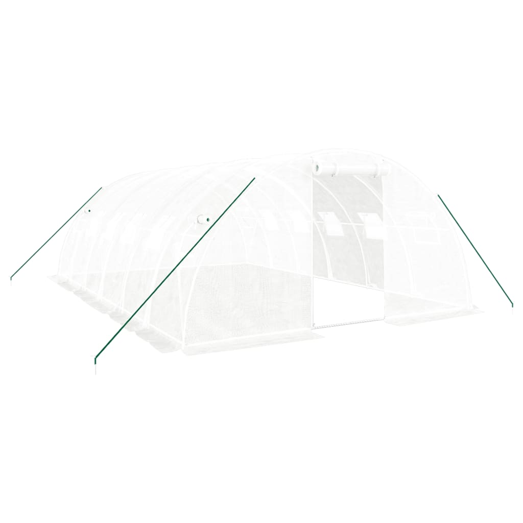 Serra con Telaio in Acciaio Bianco 24 mÃ‚Â² 6x4x2 m
