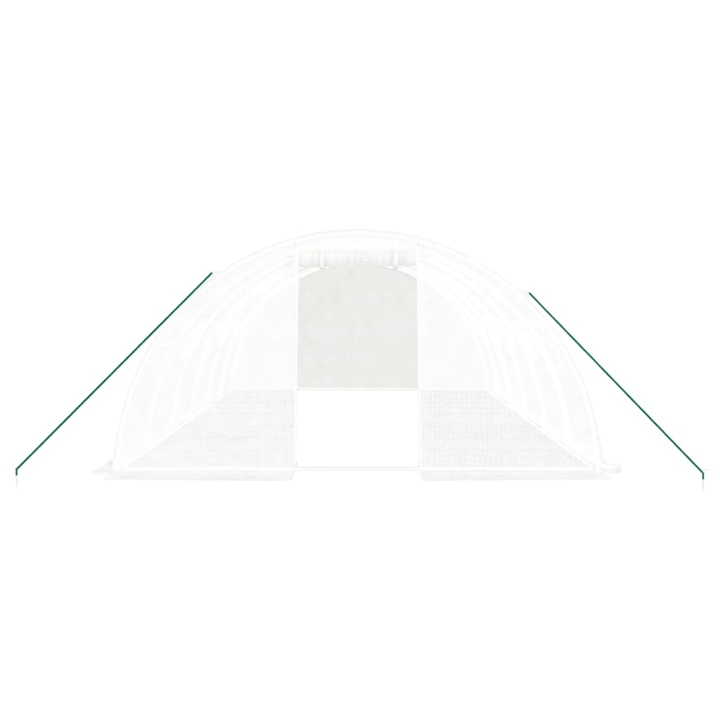Serra con Telaio in Acciaio Bianco 24 mÃ‚Â² 6x4x2 m