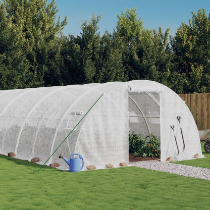 Serra con Telaio in Acciaio Bianco 24 mÃ‚Â² 6x4x2 m