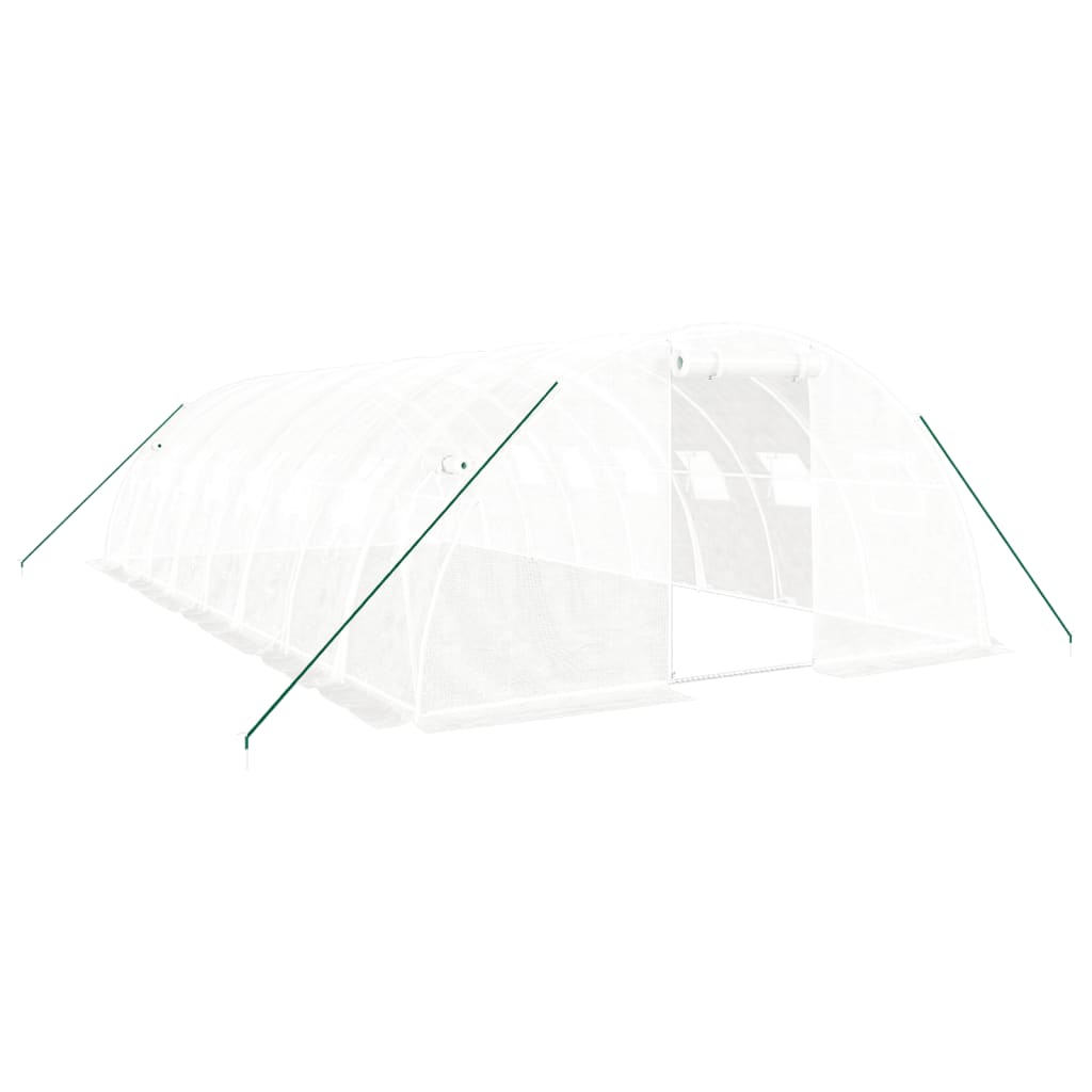 Serra con Telaio in Acciaio Bianco 32 mÃ‚Â² 8x4x2 m