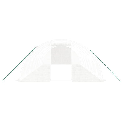 Serra con Telaio in Acciaio Bianco 32 mÃ‚Â² 8x4x2 m