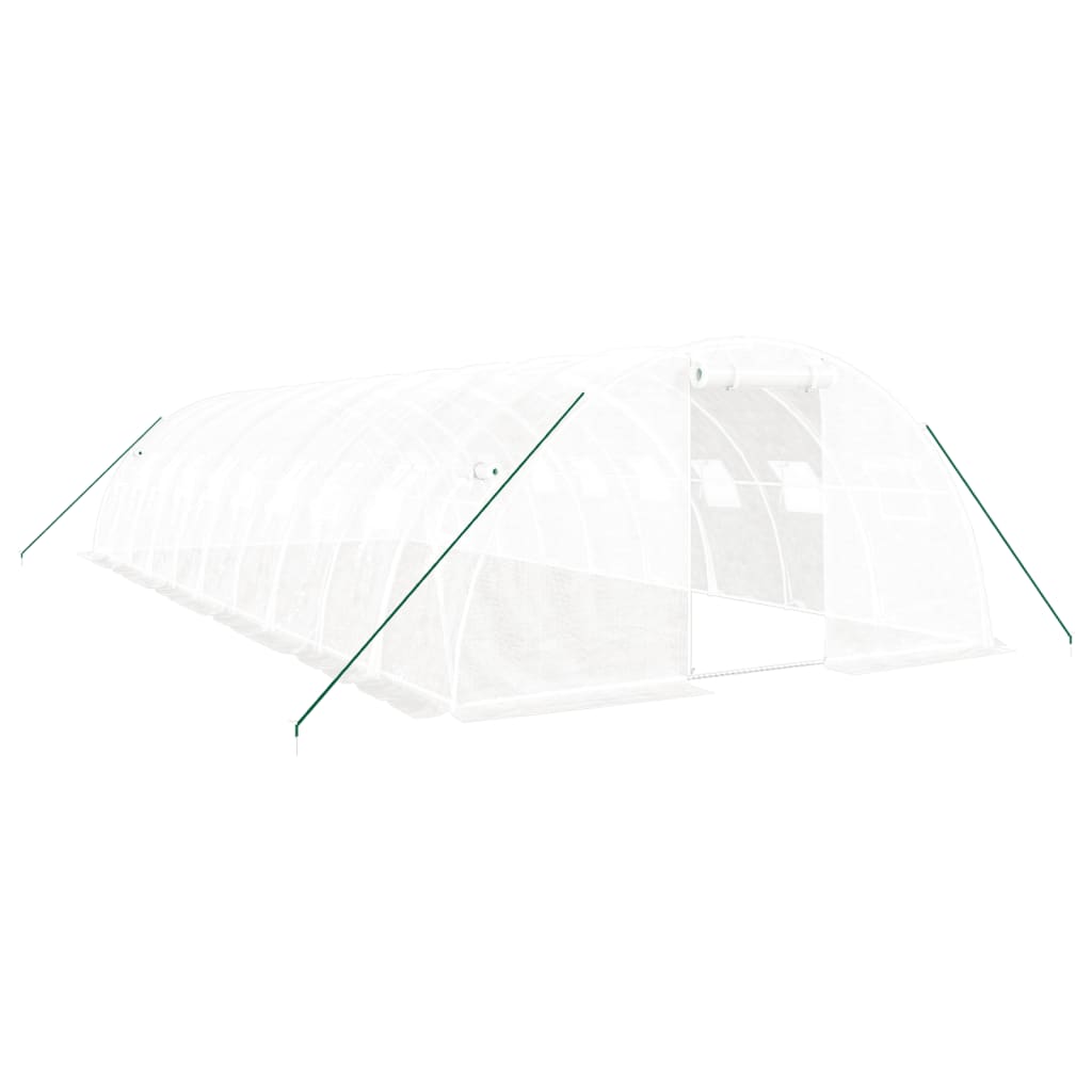 Serra con Telaio in Acciaio Bianco 40 mÃ‚Â² 10x4x2 m