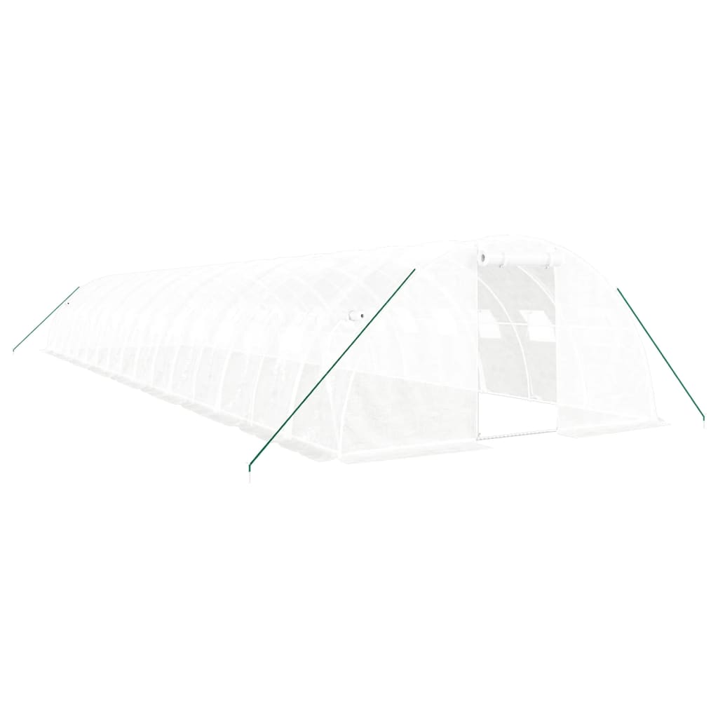 Serra con Telaio in Acciaio Bianco 64 mÃ‚Â² 16x4x2 m