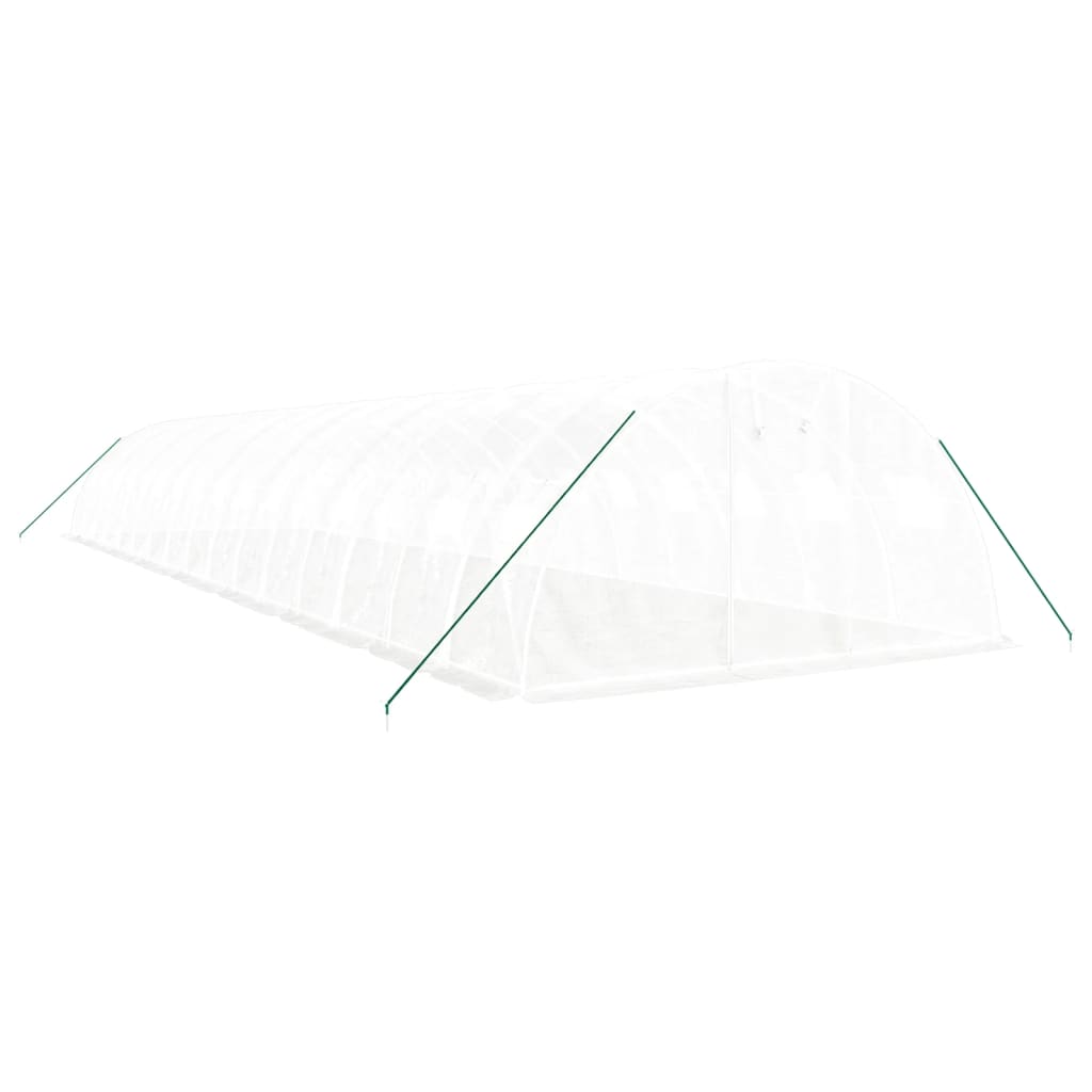 Serra con Telaio in Acciaio Bianco 64 mÃ‚Â² 16x4x2 m