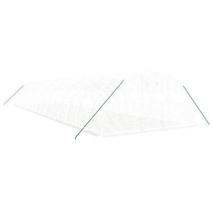 Serra con Telaio in Acciaio Bianco 64 mÃ‚Â² 16x4x2 m