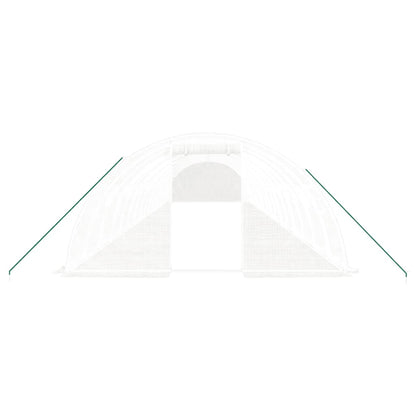 Serra con Telaio in Acciaio Bianco 64 mÃ‚Â² 16x4x2 m