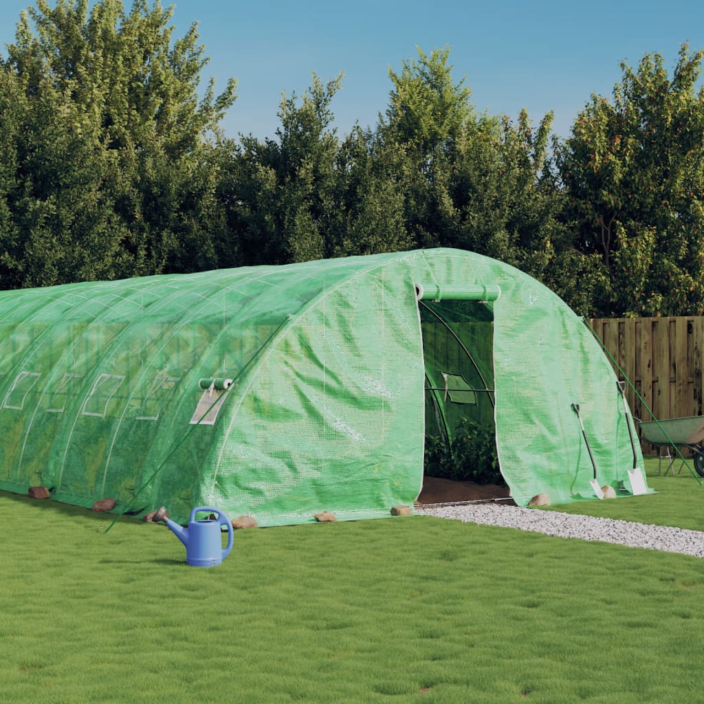 Serra con Telaio in Acciaio Verde 50 mÃ‚Â² 10x5x2,3 m