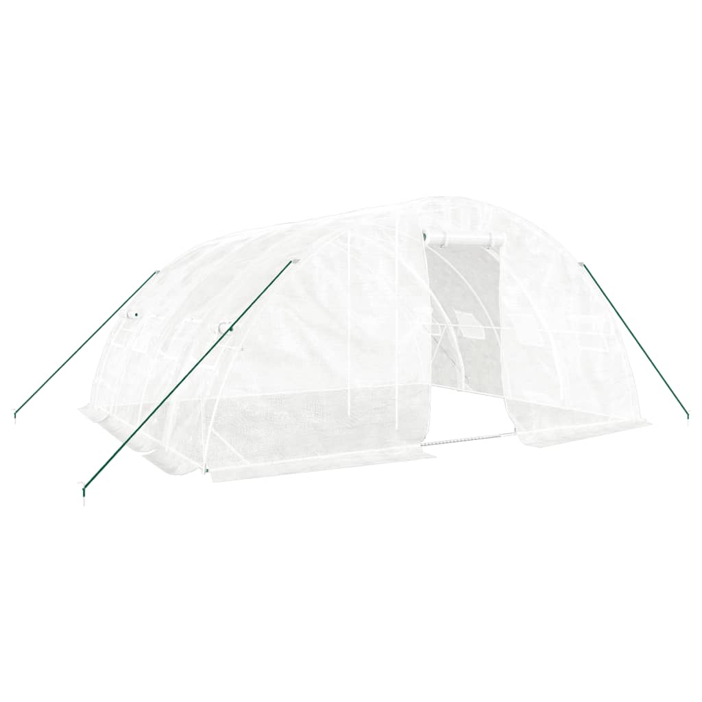 Serra con Telaio in Acciaio Bianco 20 mÃ‚Â² 5x4x2,3 m