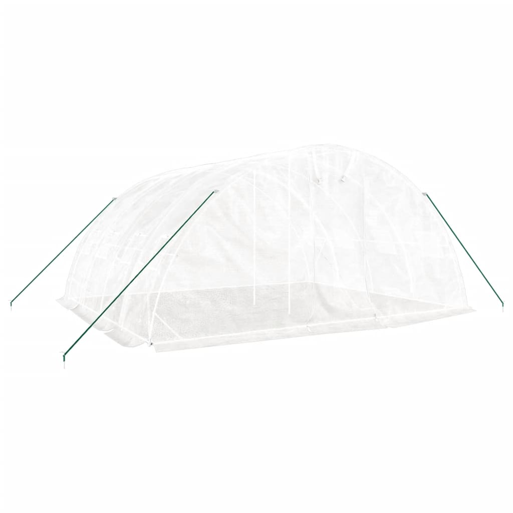 Serra con Telaio in Acciaio Bianco 20 mÃ‚Â² 5x4x2,3 m