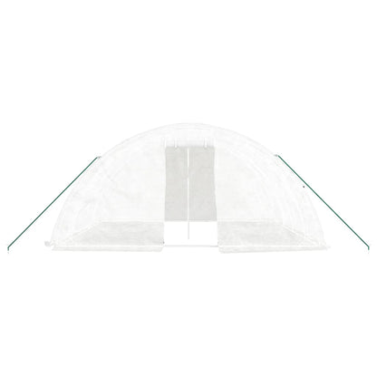 Serra con Telaio in Acciaio Bianco 20 mÃ‚Â² 5x4x2,3 m
