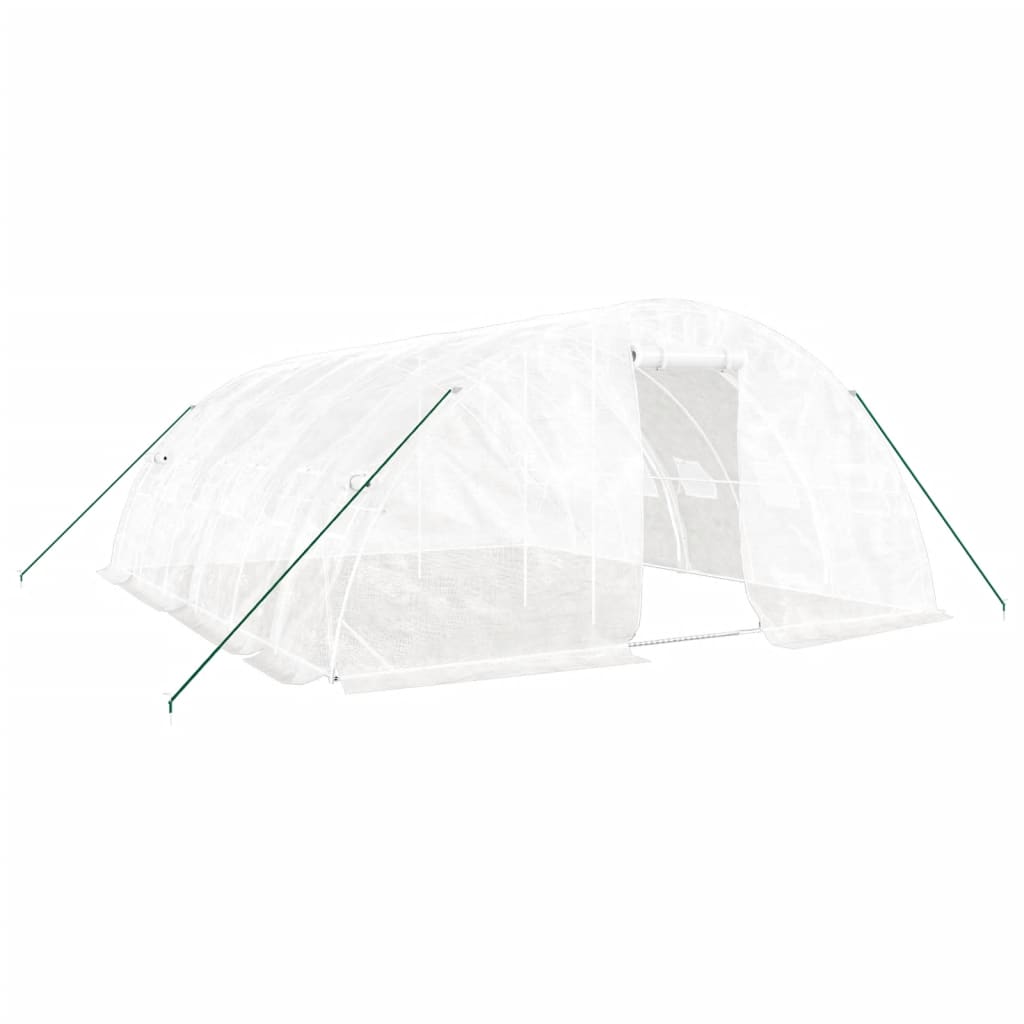 Serra con Telaio in Acciaio Bianco 30 mÂ² 6x5x2,3 m