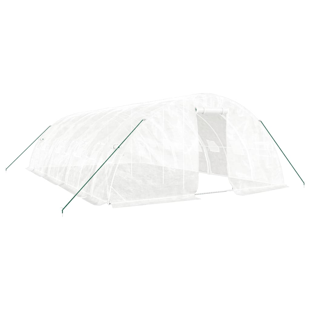 Serra con Telaio in Acciaio Bianco 40 mÂ² 8x5x2,3 m