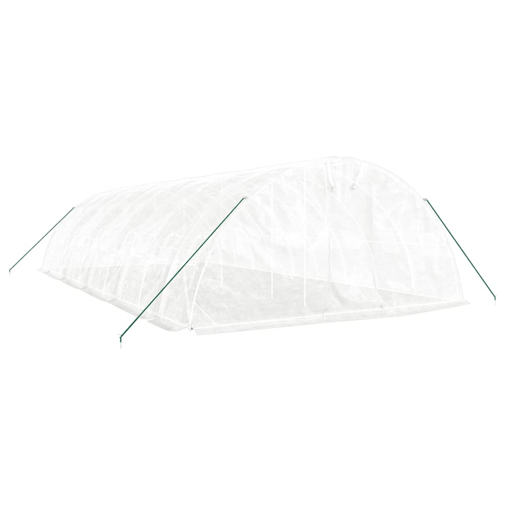 Serra con Telaio in Acciaio Bianco 50 mÂ² 10x5x2,3 m