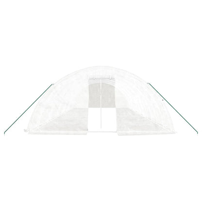 Serra con Telaio in Acciaio Bianco 60 mÂ² 12x5x2,3 m