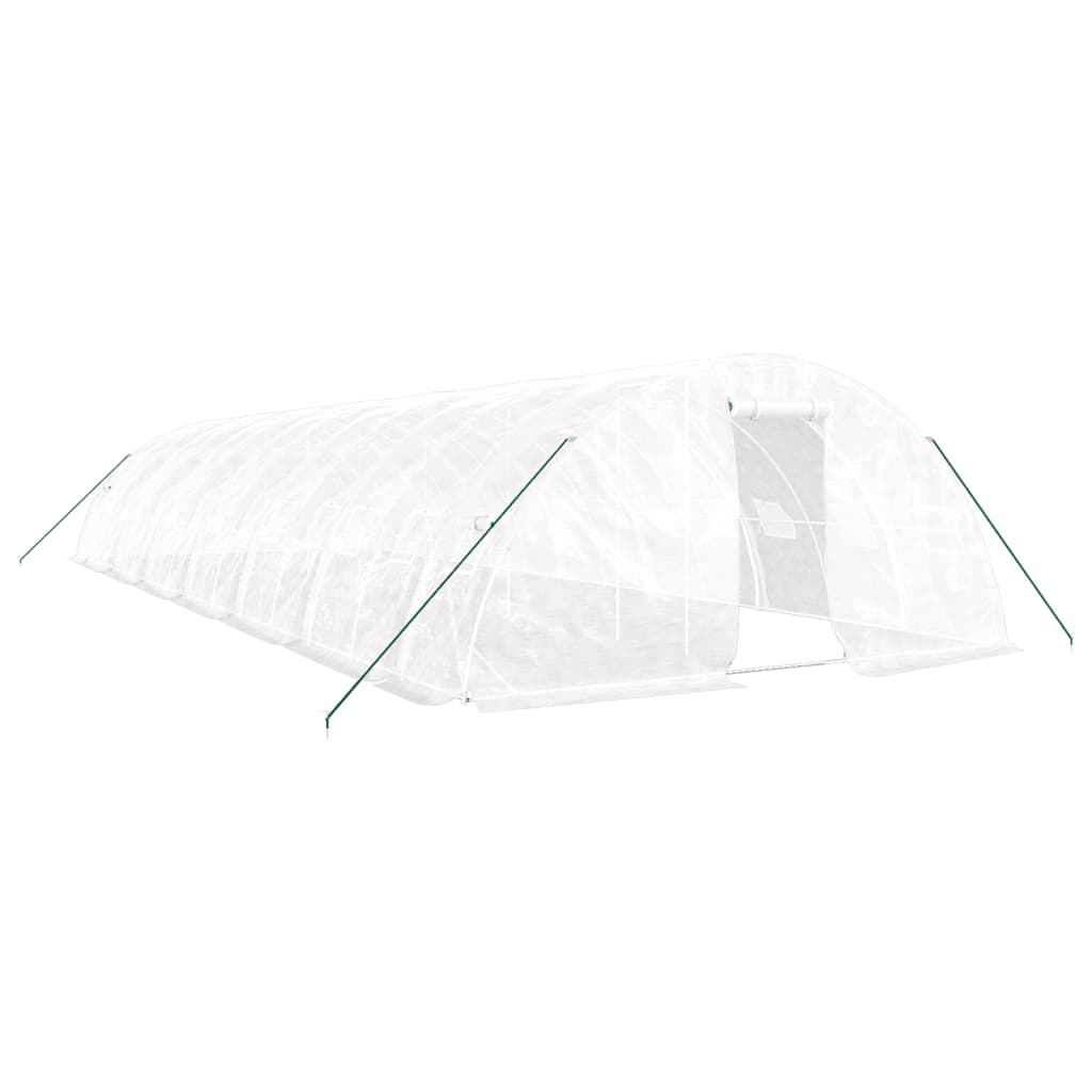 Serra con Telaio in Acciaio Bianco 70 mÂ² 14x5x2,3 m