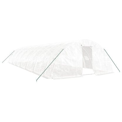 Serra con Telaio in Acciaio Bianco 70 mÂ² 14x5x2,3 m