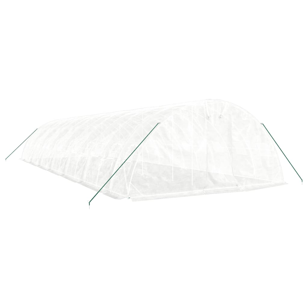 Serra con Telaio in Acciaio Bianco 70 mÂ² 14x5x2,3 m
