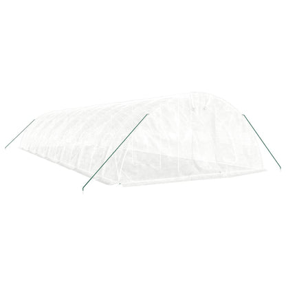 Serra con Telaio in Acciaio Bianco 70 mÂ² 14x5x2,3 m