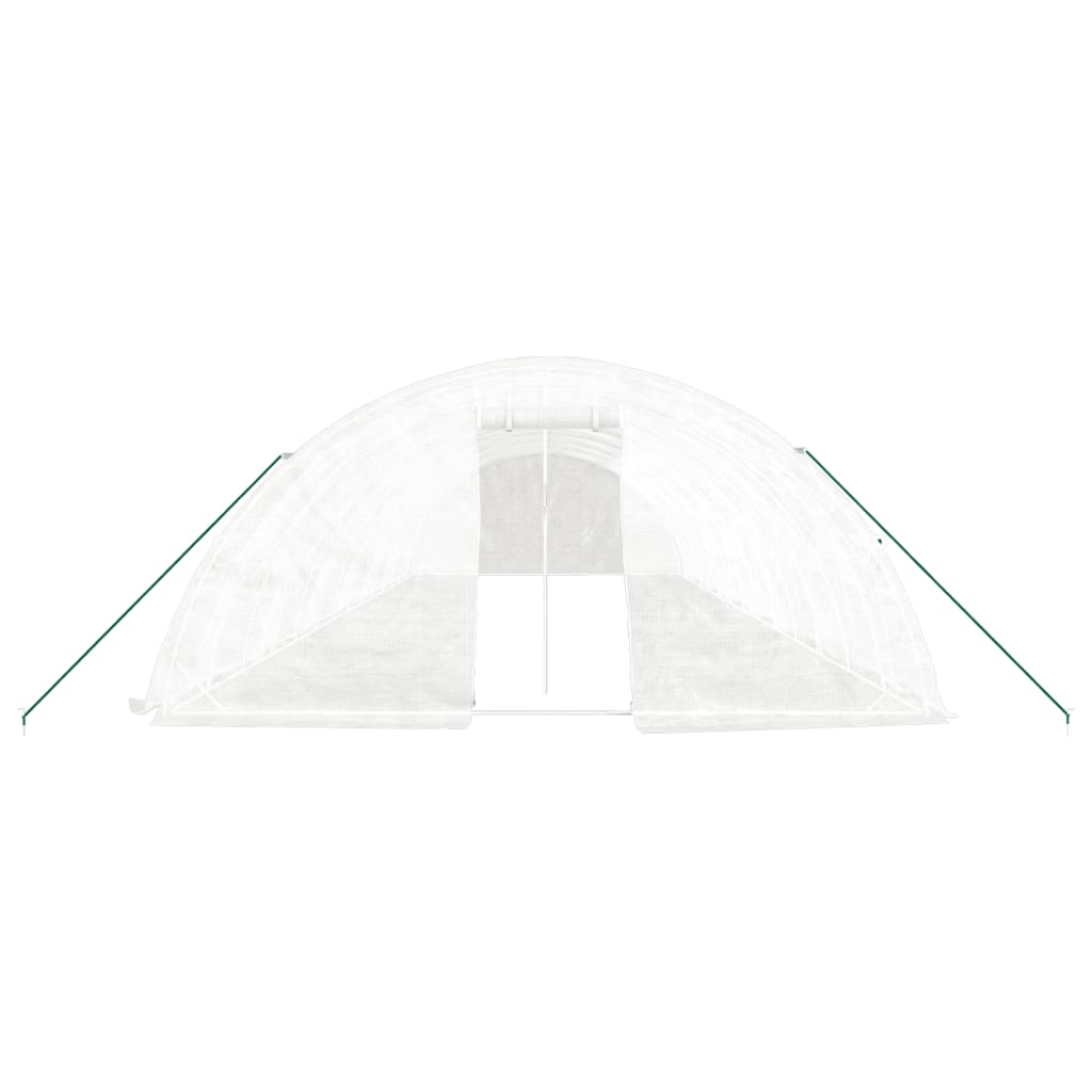 Serra con Telaio in Acciaio Bianco 70 mÂ² 14x5x2,3 m