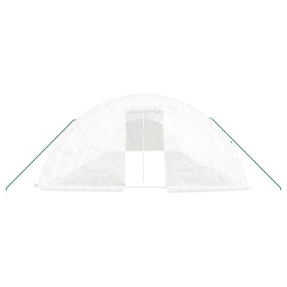 Serra con Telaio in Acciaio Bianco 70 mÂ² 14x5x2,3 m