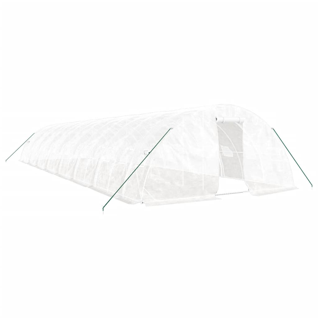 Serra con Telaio in Acciaio Bianco 80 mÂ² 16x5x2,3 m