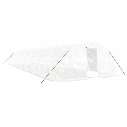 Serra con Telaio in Acciaio Bianco 80 mÂ² 16x5x2,3 m