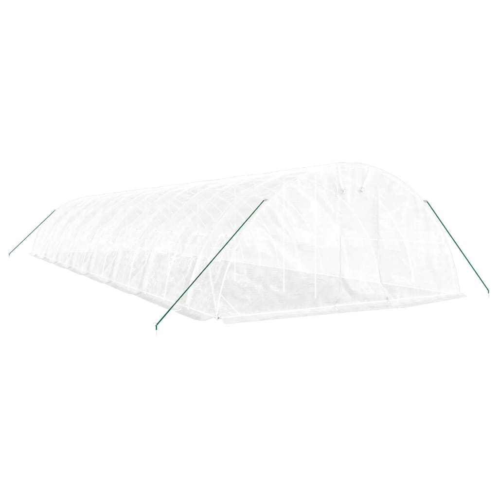 Serra con Telaio in Acciaio Bianco 80 mÂ² 16x5x2,3 m