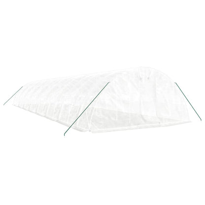 Serra con Telaio in Acciaio Bianco 80 mÂ² 16x5x2,3 m