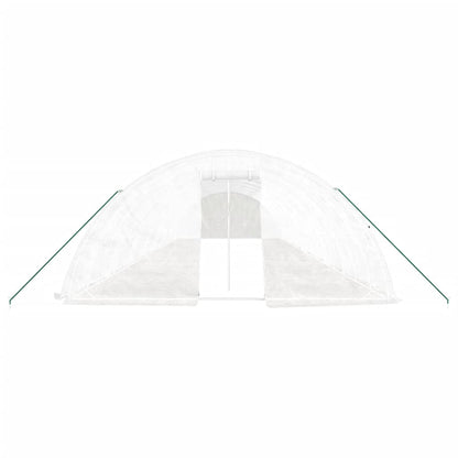 Serra con Telaio in Acciaio Bianco 80 mÂ² 16x5x2,3 m