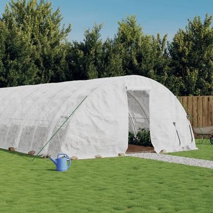 Serra con Telaio in Acciaio Bianco 80 mÂ² 16x5x2,3 m