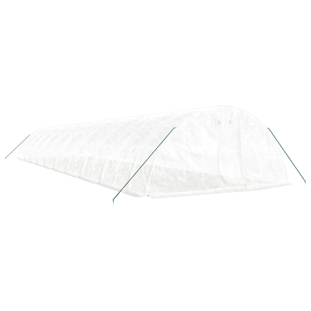 Serra con Telaio in Acciaio Bianco 100 mÂ² 20x5x2,3 m