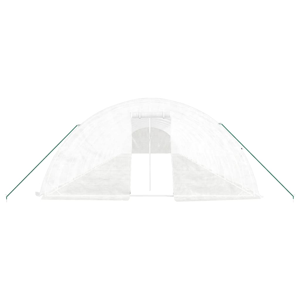Serra con Telaio in Acciaio Bianco 100 mÂ² 20x5x2,3 m