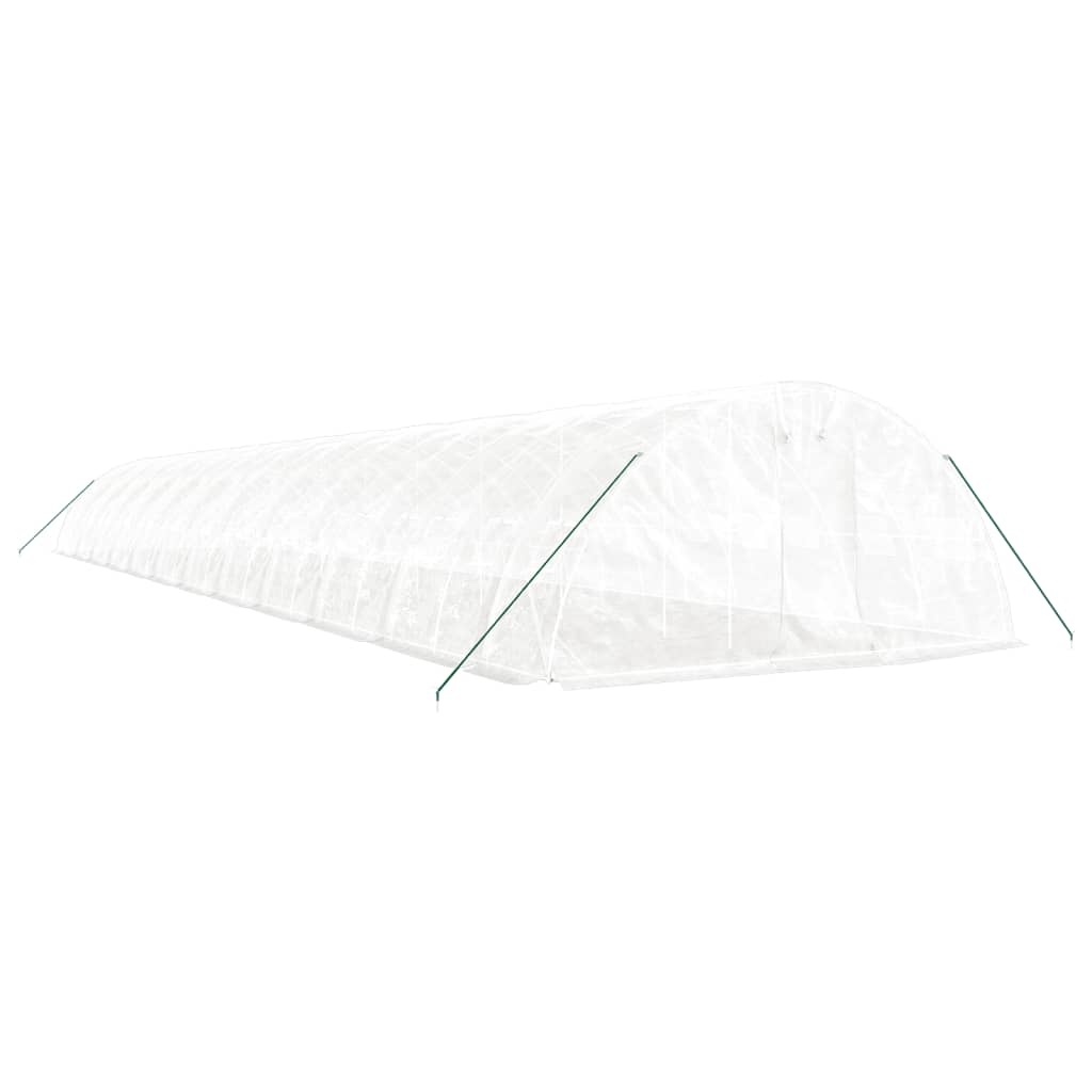 Serra con Telaio in Acciaio Bianco 120 mÂ² 24x5x2,3 m