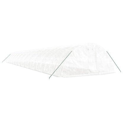Serra con Telaio in Acciaio Bianco 120 mÂ² 24x5x2,3 m