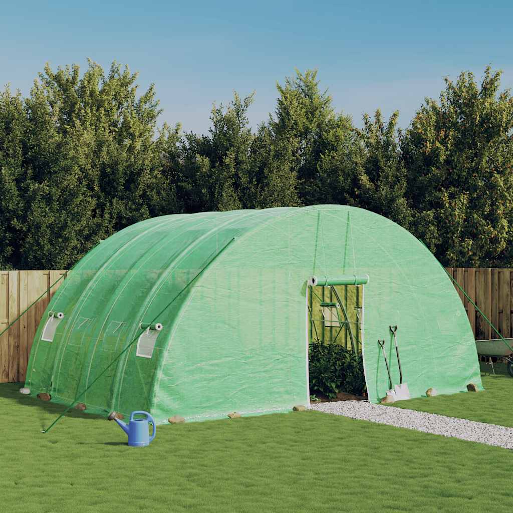 Serra con Telaio in Acciaio Verde 24 mÃ‚Â² 6x4x2,85 m