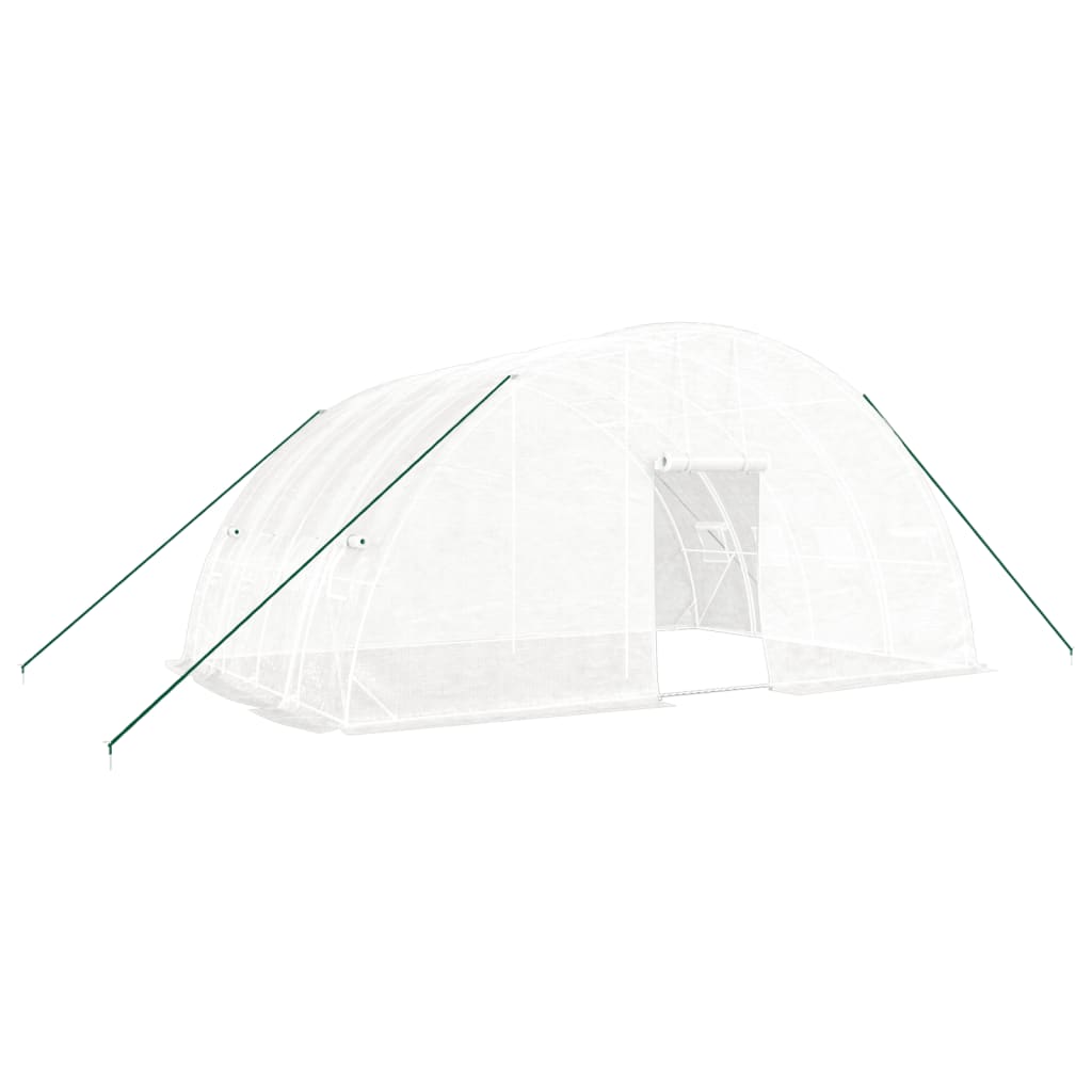 Serra con Telaio in Acciaio Bianco 24 mÃ‚Â² 6x4x2,85 m
