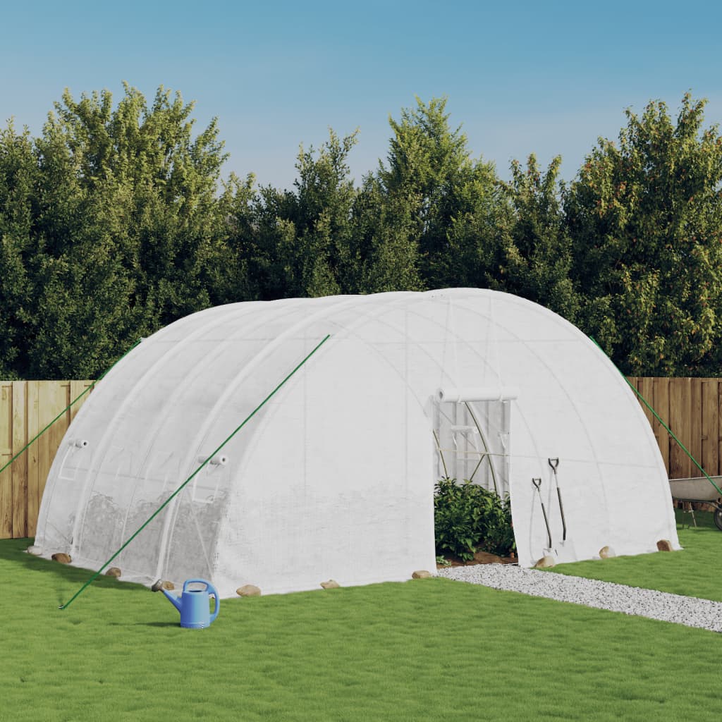 Serra con Telaio in Acciaio Bianco 24 mÃ‚Â² 6x4x2,85 m