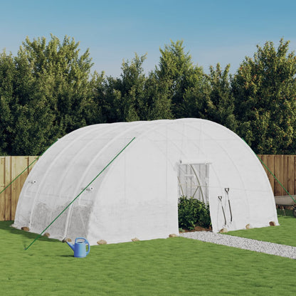 Serra con Telaio in Acciaio Bianco 24 mÃ‚Â² 6x4x2,85 m