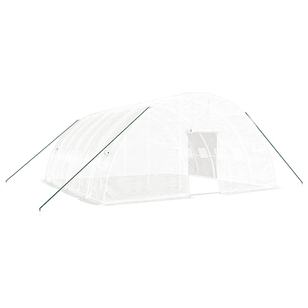 Serra con Telaio in Acciaio Bianco 36 mÃ‚Â² 6x6x2,85 m