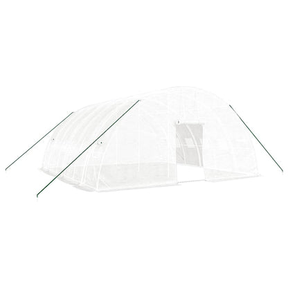 Serra con Telaio in Acciaio Bianco 36 mÃ‚Â² 6x6x2,85 m
