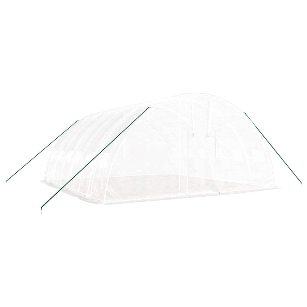 Serra con Telaio in Acciaio Bianco 36 mÃ‚Â² 6x6x2,85 m