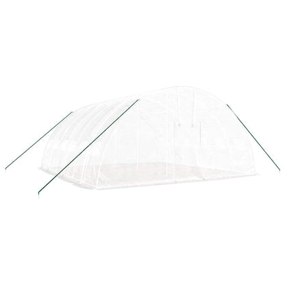 Serra con Telaio in Acciaio Bianco 36 mÃ‚Â² 6x6x2,85 m