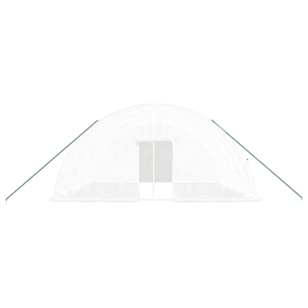 Serra con Telaio in Acciaio Bianco 36 mÃ‚Â² 6x6x2,85 m