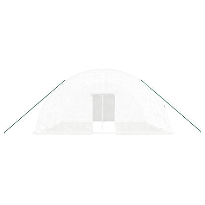 Serra con Telaio in Acciaio Bianco 36 mÃ‚Â² 6x6x2,85 m