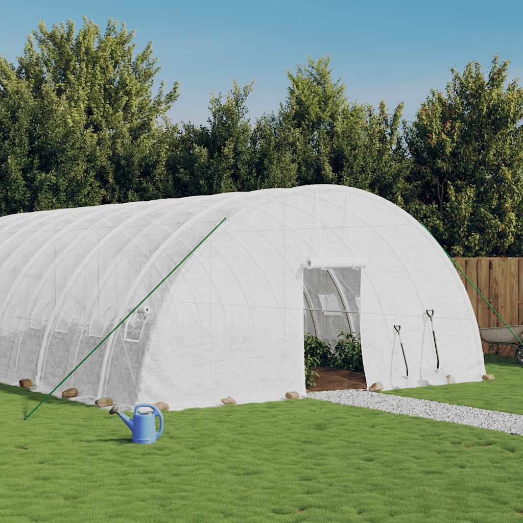 Serra con Telaio in Acciaio Bianco 36 mÃ‚Â² 6x6x2,85 m