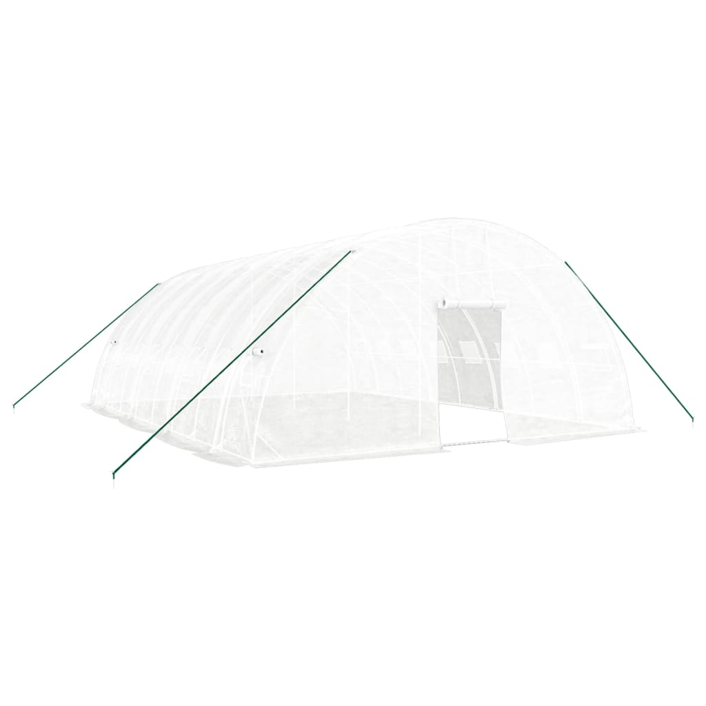 Serra con Telaio in Acciaio Bianco 48 mÃ‚Â² 8x6x2,85 m